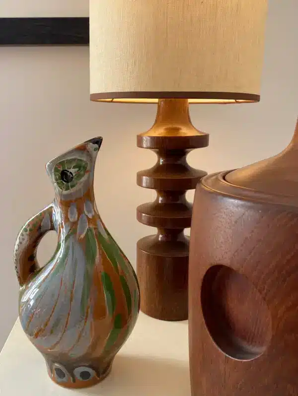 Pichet vintage d’une manufacture de Vallauris revisité « oiseau »