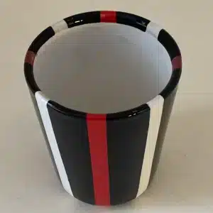 Pot à crayons ou tasse à café « rayures »