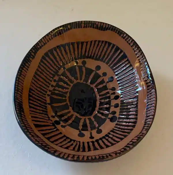 Petit bol « soleil » marron et noir – Image 2