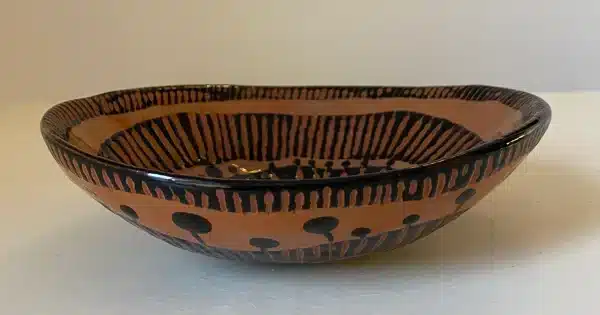Petit bol « soleil » marron et noir – Image 3