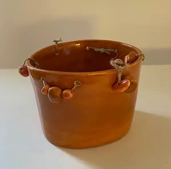 Handshapped sienna ice bucket "sun" - Image 5