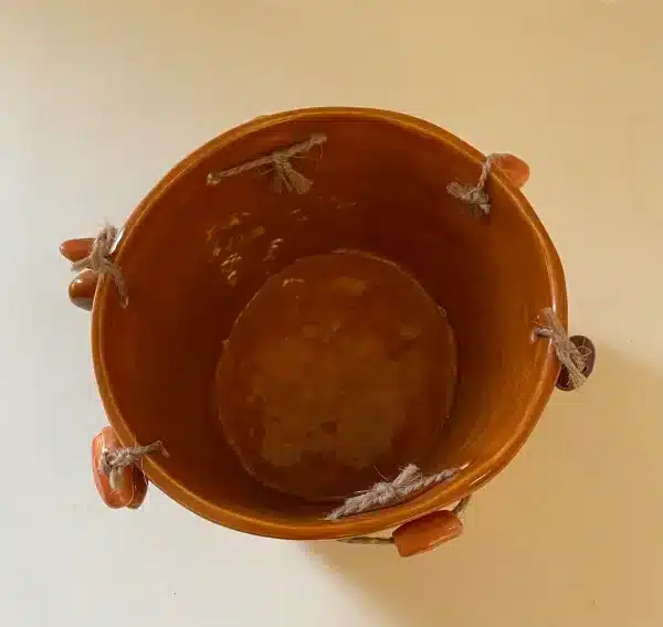 Handshapped sienna ice bucket "sun" - Image 3