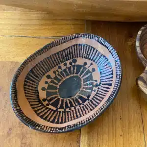 Petit bol « soleil » marron et noir