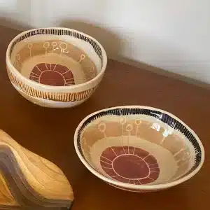 Paire de coupelles « soleil »