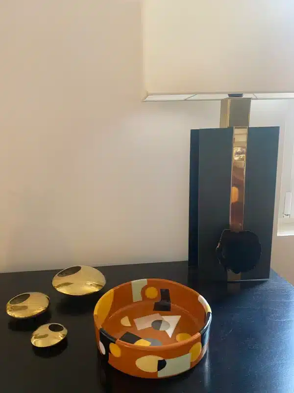 Sienna & yellow catchall tray "cubist" - Image 2