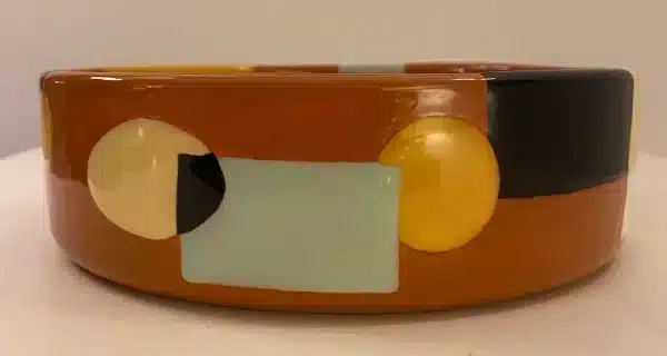 Sienna & yellow catchall tray "cubist" - Image 5