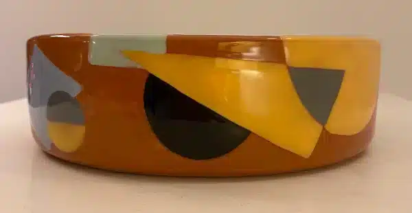 Sienna & yellow catchall tray "cubist" - Image 7