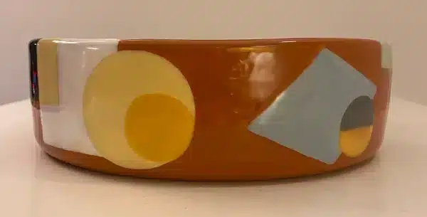 Sienna & yellow catchall tray "cubist" - Image 8