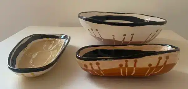 3 handshaped dishes "sun" - Image 4
