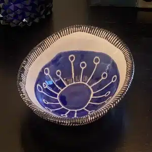 Petit bol « soleil » bleu