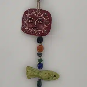 Handshaped wall decoration good luck charm "fish"