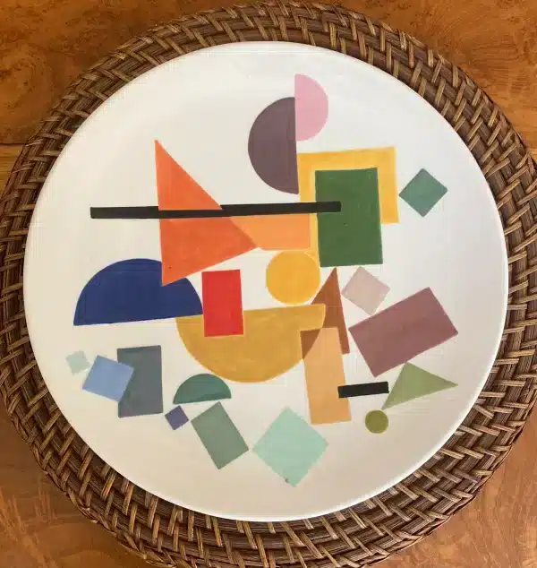 Dinner plate/ wall painting "constructivism" - Image 3