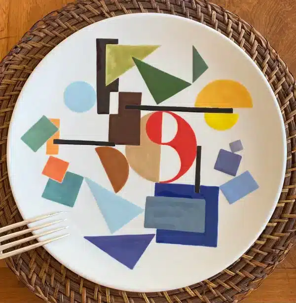 Assiette/ tableau décoratif « constructivisme »