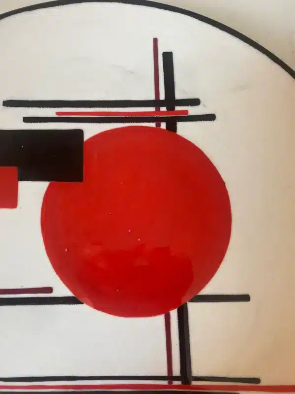 Dinner plate/ wall painting "constructivism" - Image 3