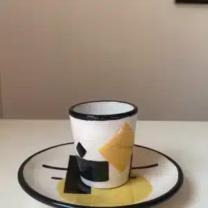 Tasse à café jaune « constructivisme »