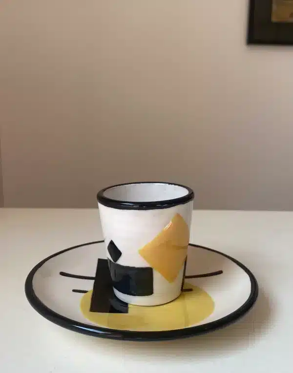 Tasse à café jaune « constructivisme »