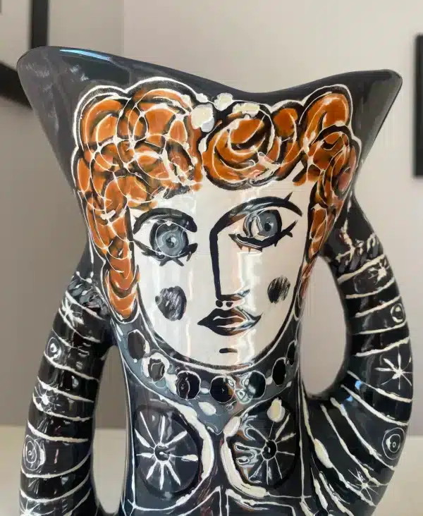 Pair of vases from a manufactory of Vallauris dated from the 1950's, reimagined "the ladies" - Image 5