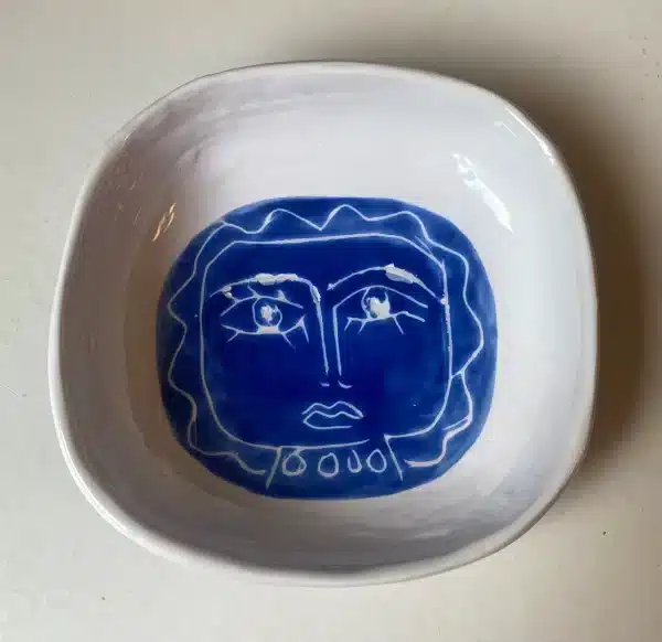 Vide-poche bleu & « blanc tête » – Image 2