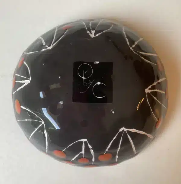 Coupelle marron & orange « colombes » – Image 3