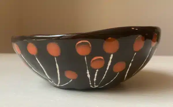 Coupelle marron & orange « colombes » – Image 4