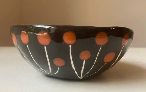 Coupelle marron & orange « colombes » – Image 5