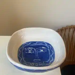 Vide-poche bleu & « blanc tête »