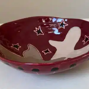 Coupelle bordeaux ovale « colombes »