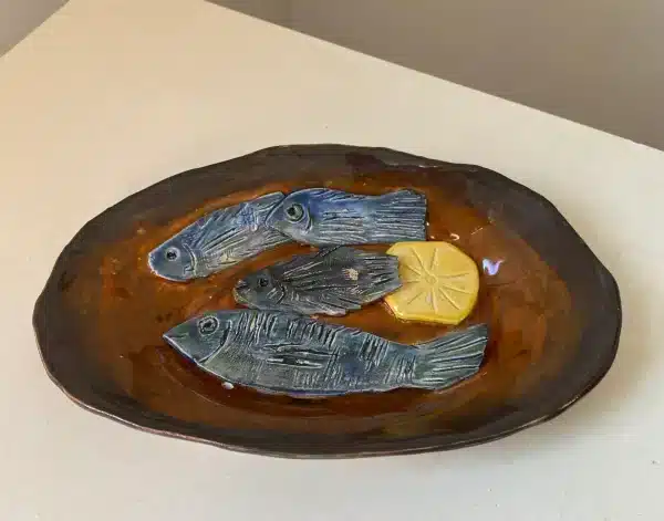 Coupelle en barbotine « poissons »