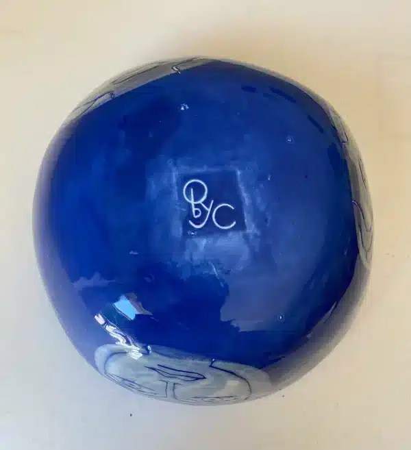 Saladier bleu « têtes » – Image 6