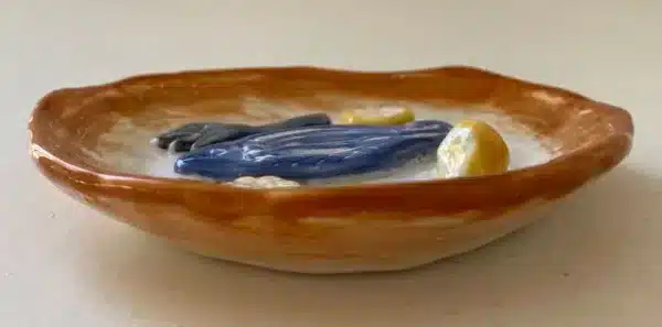 Petite barbotine décorative «  assiette poisson » – Image 3